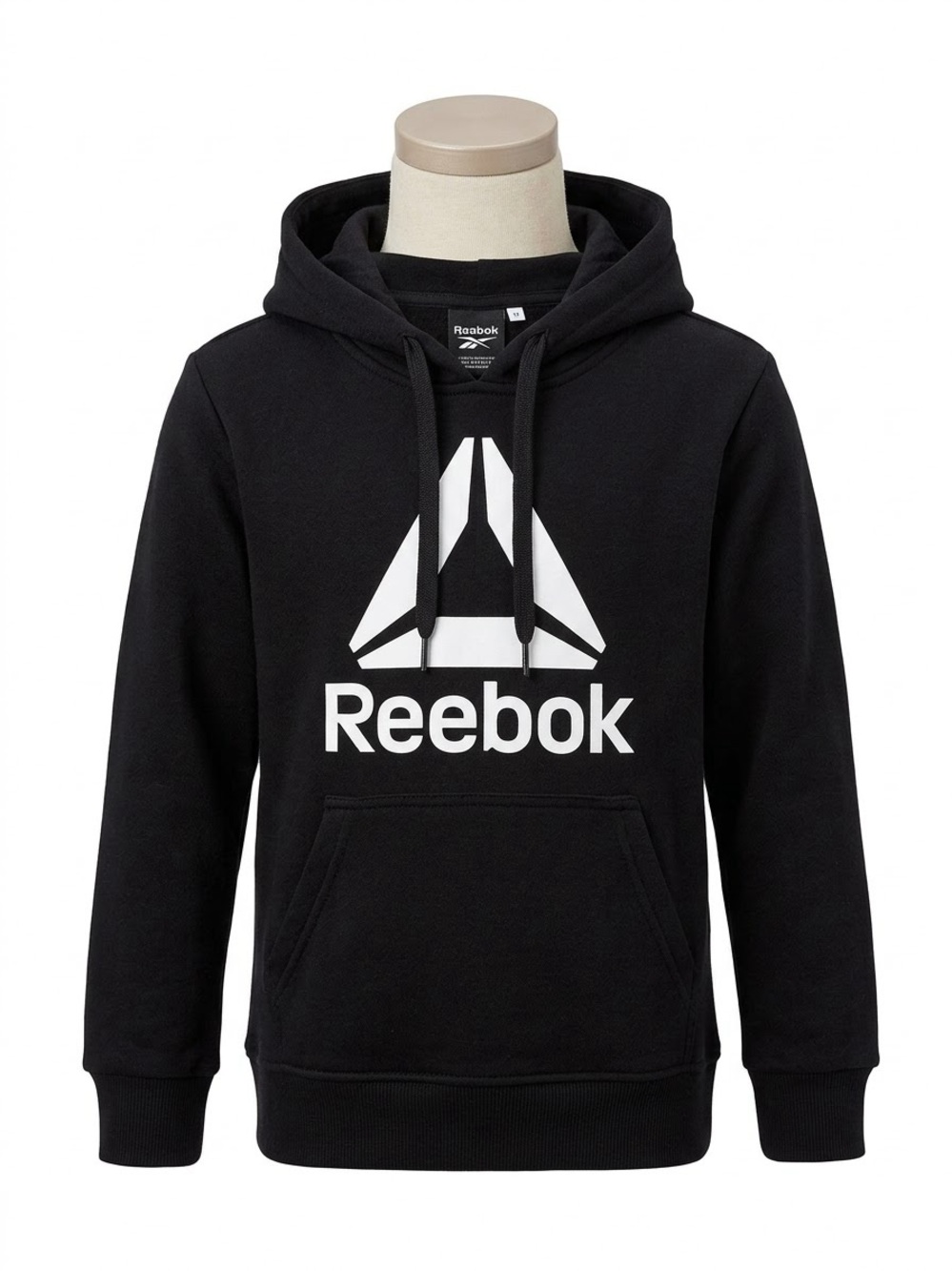 Reebok Black Hoodie with White Logo - Kids